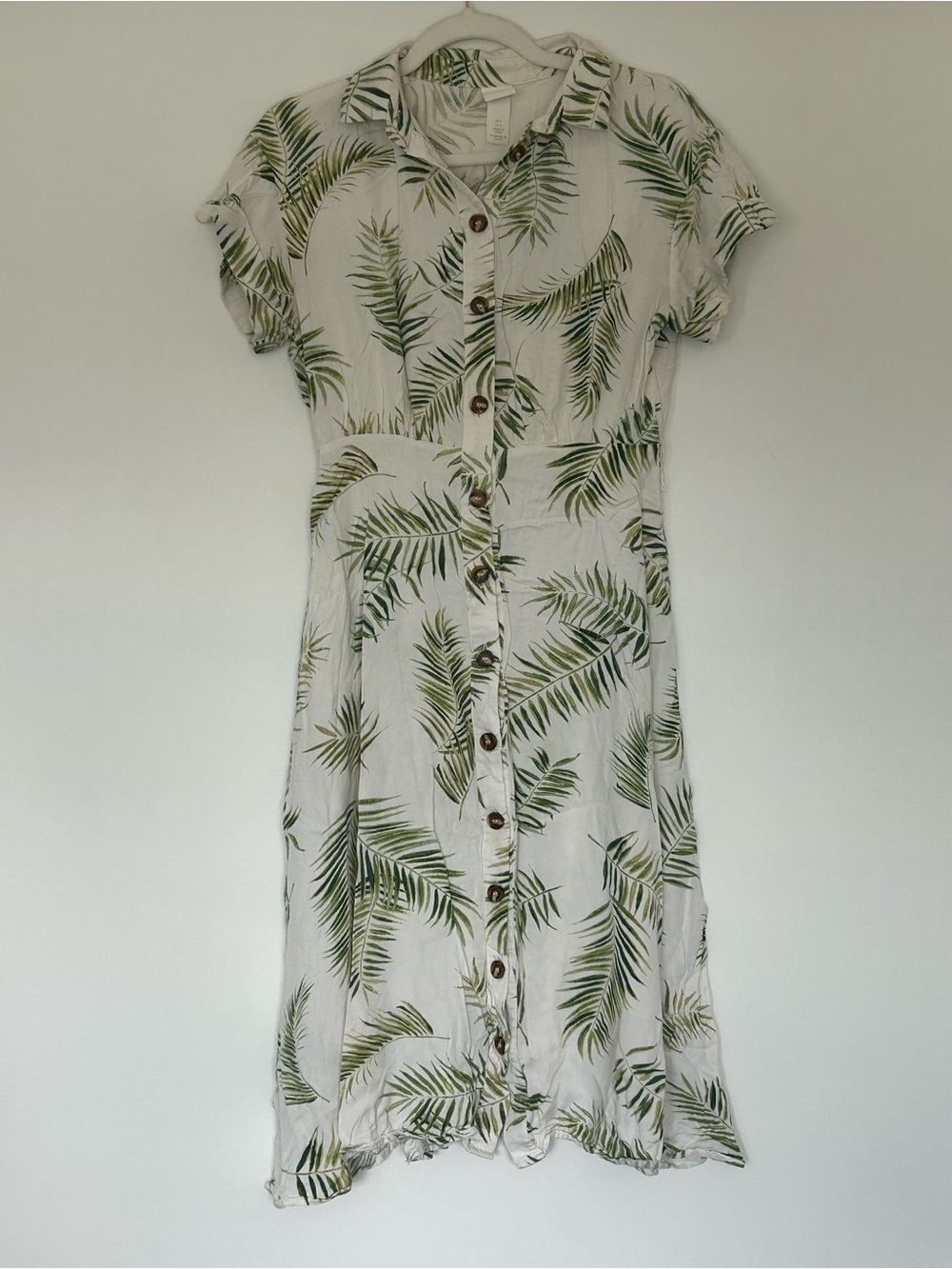 2 for 10$ ☀️Palm print collared dress with a button-down front sz 4 - Picture 3 of 16